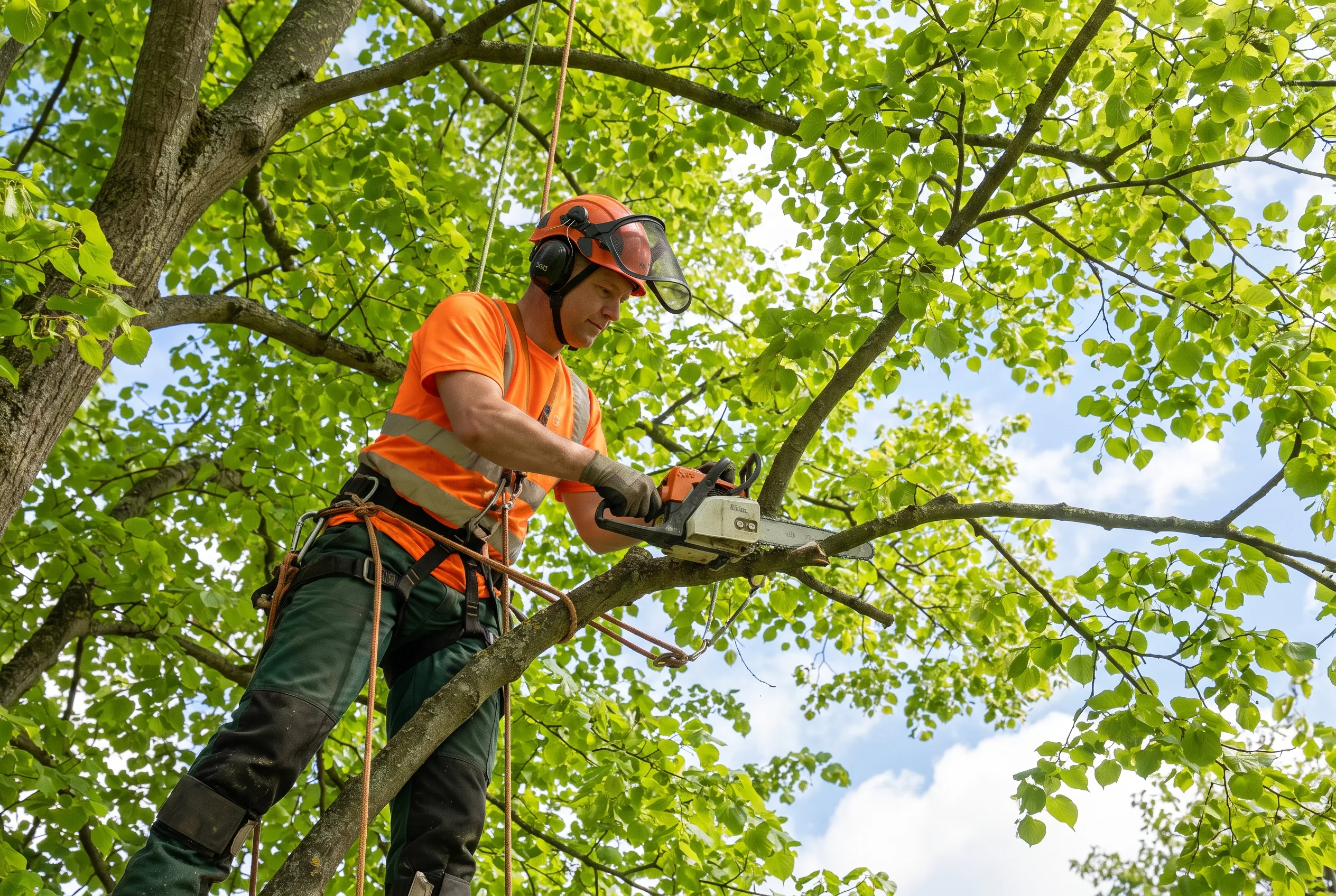 Tree Pruning & Trimming being carried out by a tree surgeon